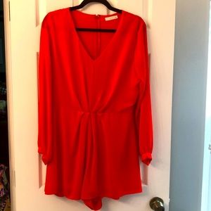 Red orange beautiful romper